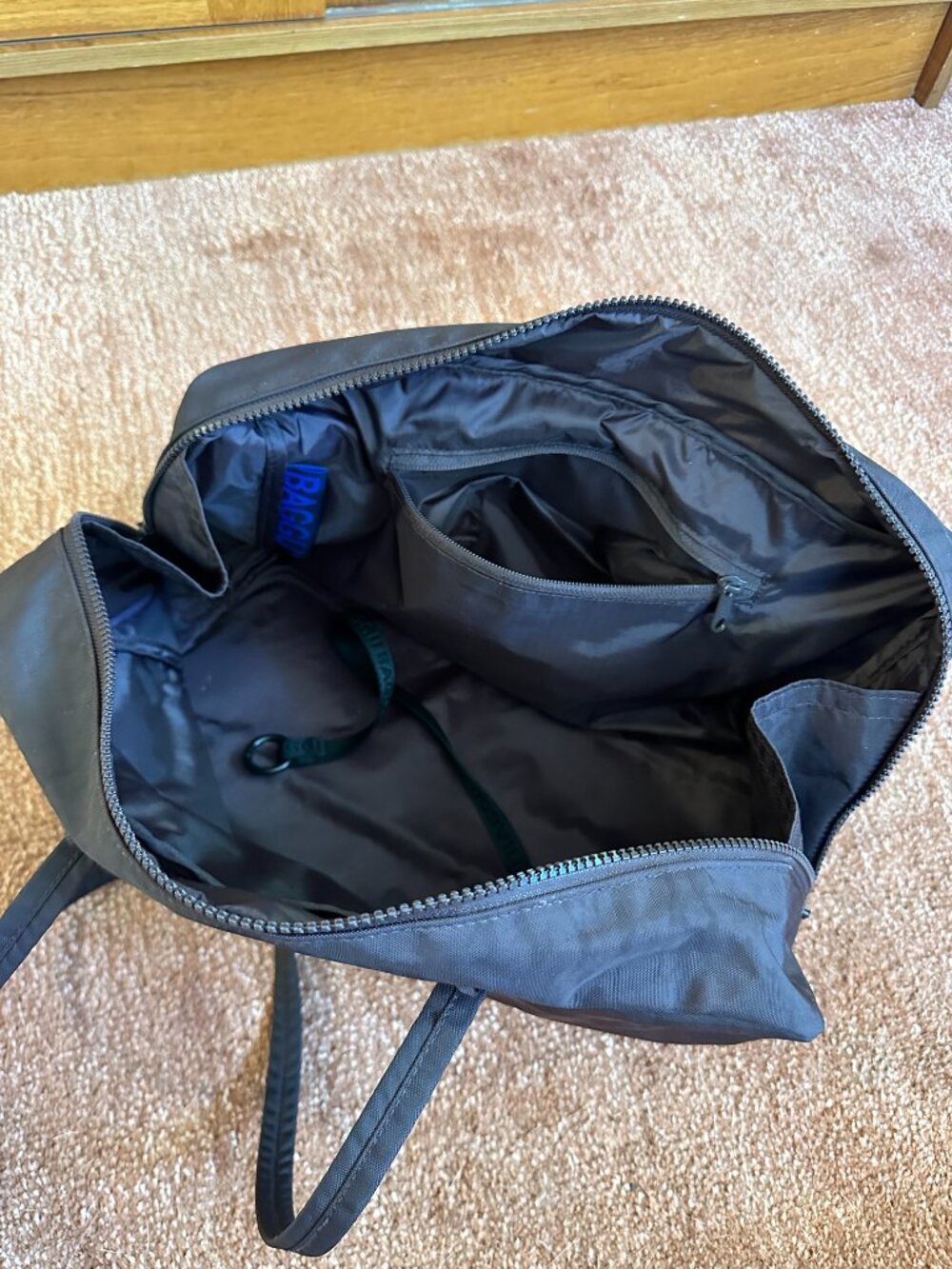 BAGGU Nylon Bowler Bag in Chocolate Plum - Picture 7 of 9